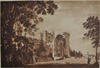 The Entrance of Warwick Castle from the Lower Court, No. 2 by Paul Sandby c.1775