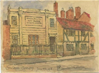 Cow Lane with Baker, Billing and Crows Charity School, Coventry by Sidney Bunney, 1918