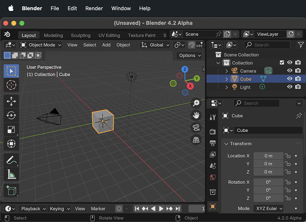 The Blender interface