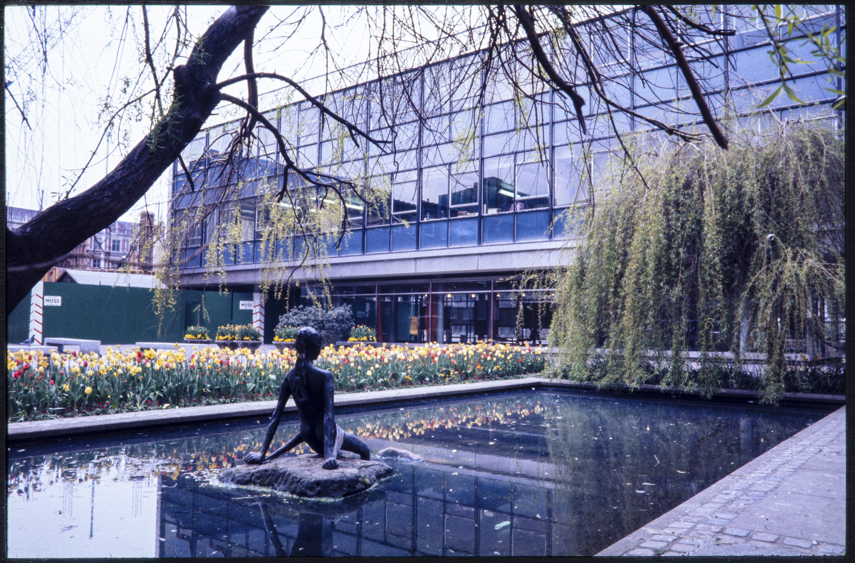 A photograph of Palace Yard, including George Wagstaffe's Naiad in its original position. From the City Architects' Collection