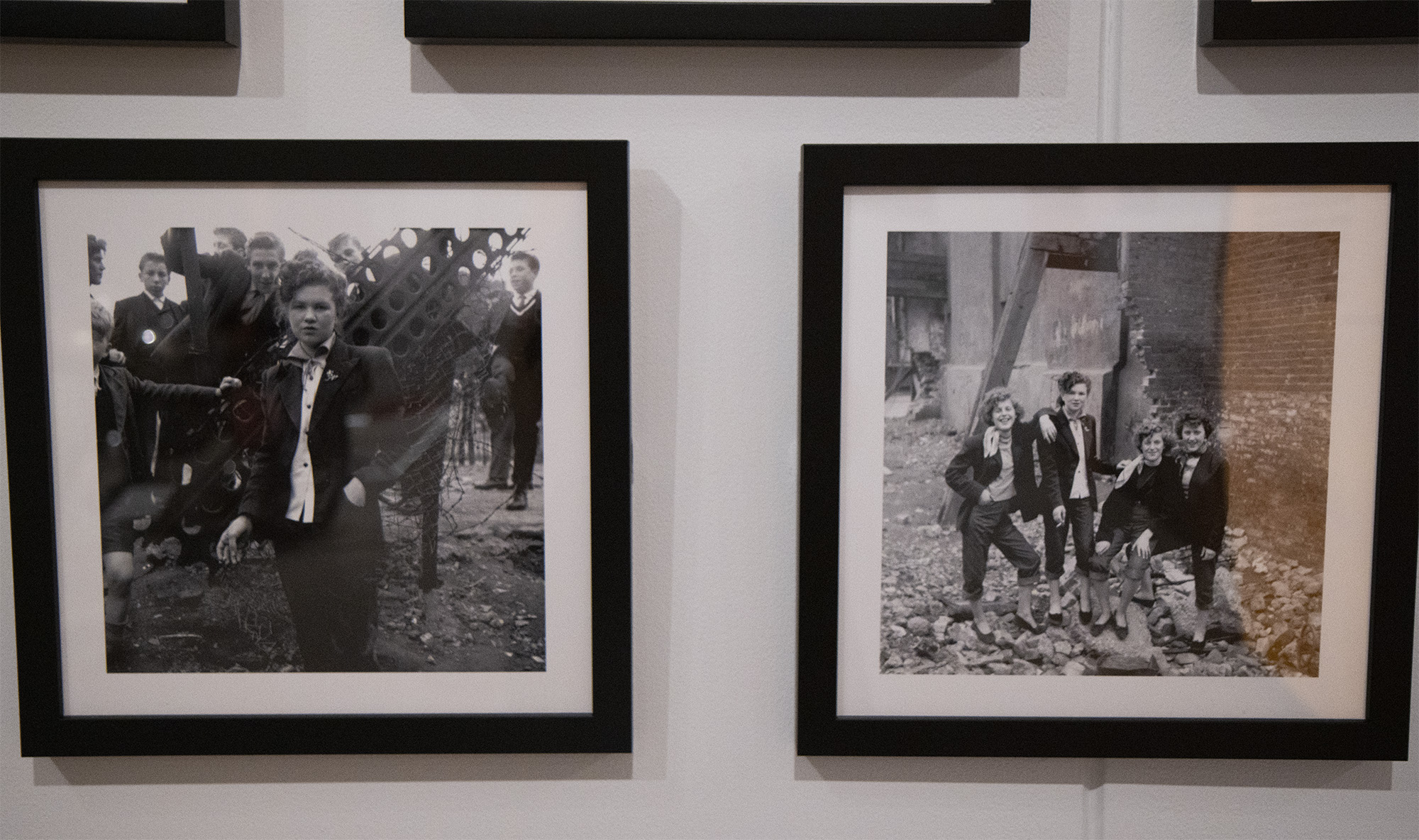 Photographs of Teddy Girls on display in Grown Up in Britain at the Herbert