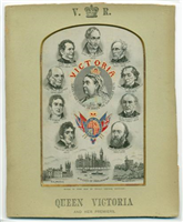 Silk picture,Queen Victoria and Her Premiers. A woven silk picture made by Thomas Stevens of Coventry. Stevens produced over a hundred different designs of silk pictures or Stevengraphs, as they were known.